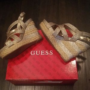 Guess gold wedges